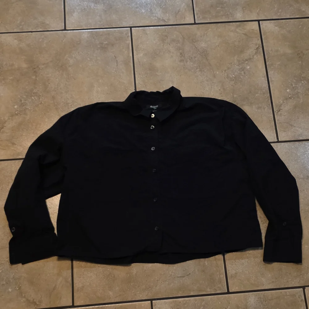 Madewell OVERSIZED Black Button-Down Shirt - Picture 5 of 12